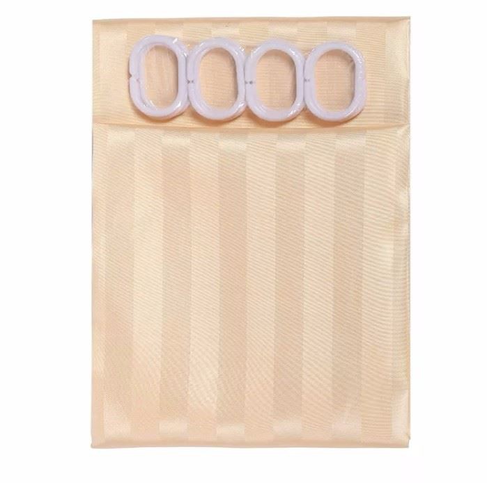 Striped Fabric Shower Curtain